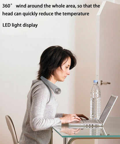 Wearable neck fan 4 speed modes whisper quiet operation
