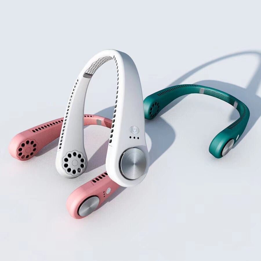 CoolNeck hands free neck fan summer cooling device